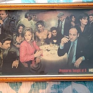 Sopranos Season Premiere oak framed